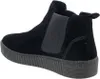 A black Chelsea boot is shown from the side. Produktbild-Vorschau