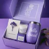 Geschenkset für Frauen mit lila Tasse, Kerze, Strohhalm und Produktbild-Vorschau 2