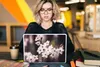 MuchoWow® Laptop Aufkleber Sticker Cover Blumen - Weiß - Produktbild-Vorschau 5