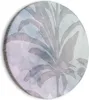 Italienischer Leinwand Rundes Bild - Palm trees in the fog Produktbild-Vorschau 1