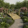 Pont de jardin Relaxdays, avec balustrade, en bois de Voir les images du produit 2