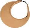 styleBREAKER Papierstroh Visor Cap einfarbig | Sonnenvisier Produktbild-Vorschau 5