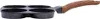 A black frying pan with four circular indentations and a wooden handle, shown from a side angle against a white background. Náhľad obrázku produktu