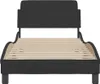 vidaXL Bettgestell mit Kopfteil "Dover" Schwarz 90x190 cm Produktbild-Vorschau 4