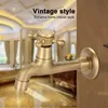 Nástěnná vintage baterie z masivní mosazi, s jedním výtokem Náhled obrázku produktu 6