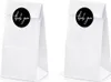Tüte Geschenk Thank You Sticker Weiss 6Stk. Produktbild-Vorschau 5