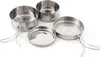 1 Set stapelbares Camping-Kochgeschirr-Set aus Edelstahl Produktbild-Vorschau 9