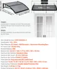 Auvent VEVOR pour porte d'entrée 755 x 1000 mm, auvent en Voir les images du produit 7