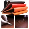 A collage showing samples of colored leather and two close-up shots demonstrating product durability. Anteprima dell’immagine prodotto