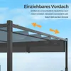 COSTWAY Pergola mit Schiebedach, 3,1x3,1m Pavillon Produktbild-Vorschau 5