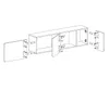 Wandschrank 120X37X25 Cm Luca Lc12 Mit 3 Türen Hängeschrank Produktbild-Vorschau 2