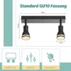 ZMH LED plafondlamp, 2 lichtpunten, zwart. Plafondlamp met Productafbeelding-voorbeeld 4