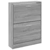 vidaXL Botník Grey Sonoma 59x17x81 cm Dřevěný materiál Náhled obrázku produktu 3