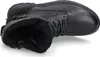 A close-up, top-down view of a black leather boot. Anteprima dell’immagine prodotto