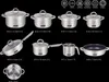DMS® Edelstahl Topfset 15-teilig mit Glasdeckel, Induktion Produktbild-Vorschau 2