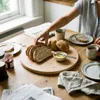 Deska drewniana okrągła fi 35 cm do krojenia PIZZY Podgląd zdjęcia produktu 4