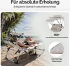 CASARIA® Gartenliege mit Dach Klappbar Seitentasche Kissen Produktbild-Vorschau 5