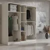 Kleiderschrank zum Schlafzimmer für Kleidung mit Spiegel, Höhe: 200cm, Breite: 200 cm, kaschmir Produktbild-Vorschau