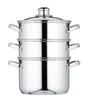 3-tier- Dampfer Avec Couvercle En Verre 20Cm - Cuisine De Voir les images du produit 1