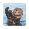 MuchoWow® Mauspad Mousepad Otter im Wasser 20x20 cm - Produktbild-Vorschau 1