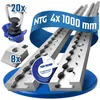 Airlineschiene Zurrschiene 4 x 1 m 1 Meter eckig m. Produktbild-Vorschau 1