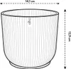 elho® Vibes Übertopf Fold Leinenweiß Ø 14 cm - Kunststoff Produktbild-Vorschau 5