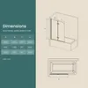 EMKE sprchový kút skladacia zástena 110 x 140 cm Náhľad obrázku produktu 18