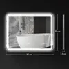 Kúpeľňové zrkadlo HOMCOM s LED osvetlením, Náhľad obrázku produktu 3