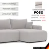 Canapé d'angle rembourré PIANO XL avec fonction sommeil et Voir les images du produit 4