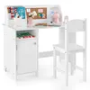 COSTWAY Kinderbureau-set, bureau voor kinderen met stoel Productafbeelding-voorbeeld 1