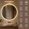 S'AFIELINA Specchio Bagno LED Rotondo 70 cm, Cornice Anteprima dell’immagine prodotto 3