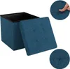 Intirilife Faltbare Sitzhocker 30x30x30 cm in OZEAN BLAU - Produktbild-Vorschau 2