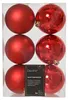 Weihnachtskugeln Kunststoff 8cm 6 Stück - Weihnachtsrot Produktbild-Vorschau 8