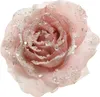 Kunstblumen Rose auf Clip 14cm rosa Produktbild-Vorschau 3