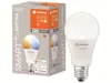 A product box and a smart light bulb are shown against a white background. The box displays marketing information and images of the light bulb. Produktbild-Vorschau
