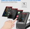 A hand is shown interacting with a touchscreen interface of a 3D printer, displaying various menus and options. Náhled obrázku produktu
