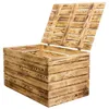 Grosse Holztruhe 80er  geflammt mit Deckel  80x50x39cm Produktbild-Vorschau 6