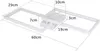 A diagram showing the dimensions of a white rectangular ceiling light. Anteprima dell’immagine prodotto