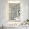 COSTWAY Lustro łazienkowe 70 x 50 cm, szafka łazienkowa z 3 Podgląd zdjęcia produktu 2