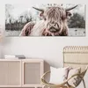 DEQORI Hybrid Leinwand Bild 150x60 cm 'Ruhendes Hochland' Produktbild-Vorschau 4