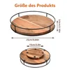 Rundes drehregal holz 26cm,Gewürzregale Rund Küchenregal Produktbild-Vorschau 7