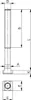 A technical drawing with dimensions of a bolt and nut. Anteprima dell’immagine prodotto
