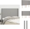 vidaXL Kopfteil mit Ohren Hellgrau 147x16x118/128 cm Stoff Produktbild-Vorschau 1