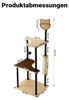 Drapak Fudajo z metalu 48 x 40 x 120 cm z sizalem, mebel do Podgląd zdjęcia produktu 3