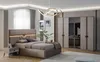Doppelbett Schlafzimmer Bett Nachttische Beige Set 3tlg Produktbild-Vorschau 4