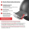 Ø40 cm Wok Bratpfanne Edelstahl Waben-Antihaftbeschichtung Produktbild-Vorschau 4