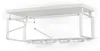 Wandgarderobe REX 3 Weiß mit Hutablage, Stahlgestell und fünf Haken in Gesamtansicht. Produktbild-Vorschau