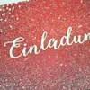 10 Klapp-Einladungskarten Rot Glitzer inkl. 10 weißen Produktbild-Vorschau 2