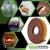 braune EPDM-Gummi D-Profil Dichtung 9x8mm für Fenster & Produktbild-Vorschau 6