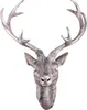XXL Hirschgeweih Hirschkopf Geweih 10-Ender Silber Optik 48x32x61cm Skulptur Produktbild-Vorschau